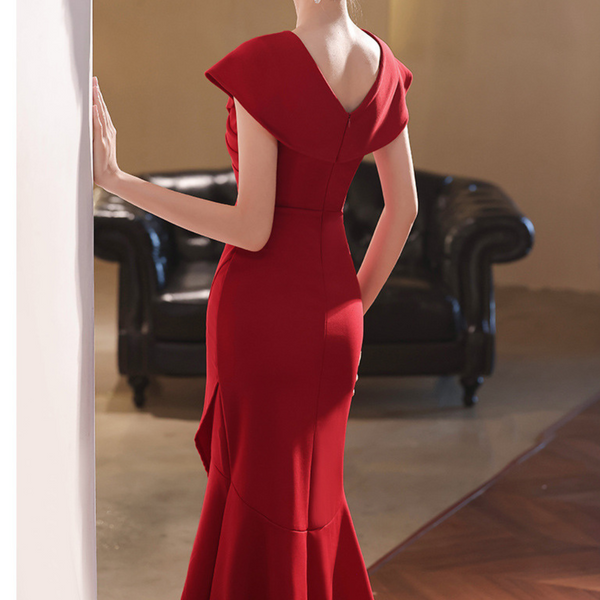 Robe rouge élégante - robe de soirée chic pour femmes
