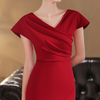 Robe rouge élégante - robe de soirée chic pour femmes