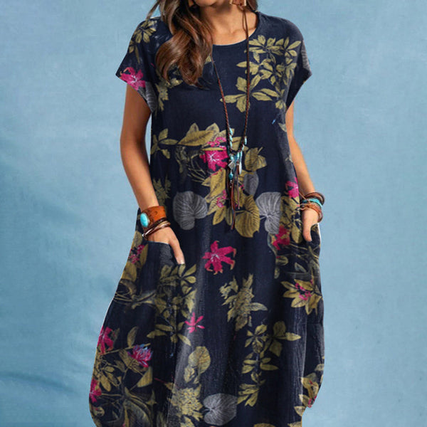 Robe tunique florale - tenue polyvalente pour femmes