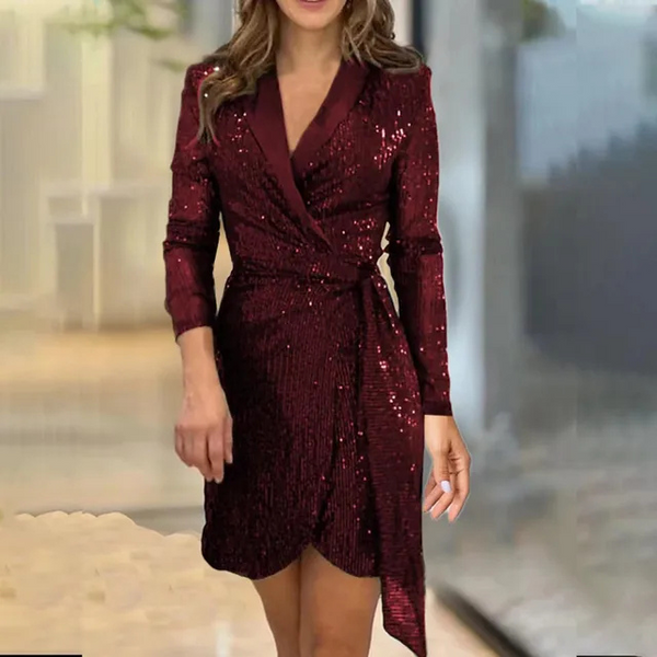 Robe wrap - robe élégante en sequins pour les grandes occasions
