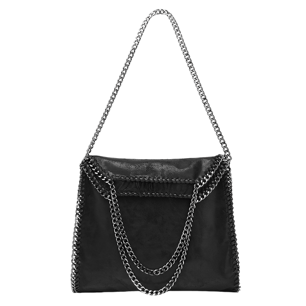 Sac tote en similicuir (PU) - sac à main noir élégant pour femmes