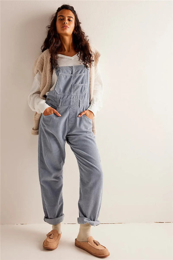 Salopette en velours côtelé - dungarees casual chic pour femmes
