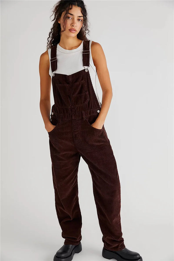 Salopette en velours côtelé - dungarees casual chic pour femmes