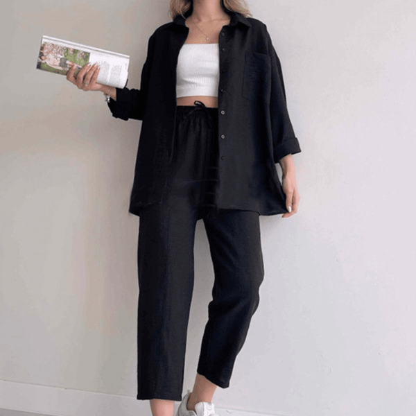 Ensemble décontracté pour femmes - haut léger et pantalon pour un look quotidien