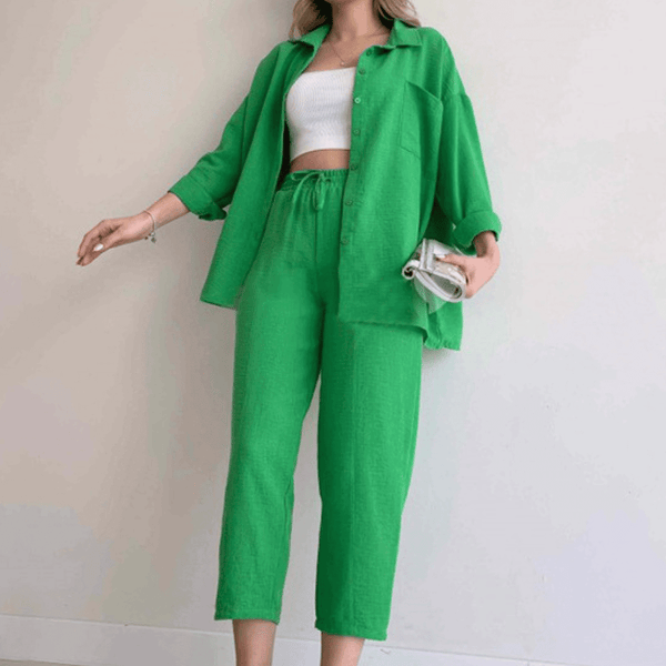 Ensemble décontracté pour femmes - haut léger et pantalon pour un look quotidien