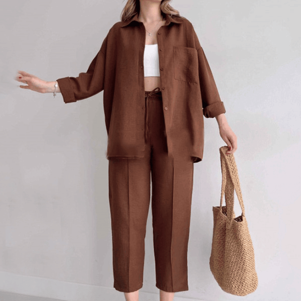 Ensemble décontracté pour femmes - haut léger et pantalon pour un look quotidien
