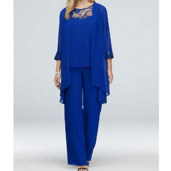 Ensemble formel femme 3 pièces : tunique élégante et pantalon - tenue de bureau chic