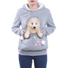 Sweat-shirt à capuche avec poche pour chiot - haut tendance pour femmes