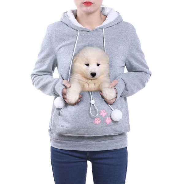 Sweat-shirt à capuche avec poche pour chiot - haut tendance pour femmes