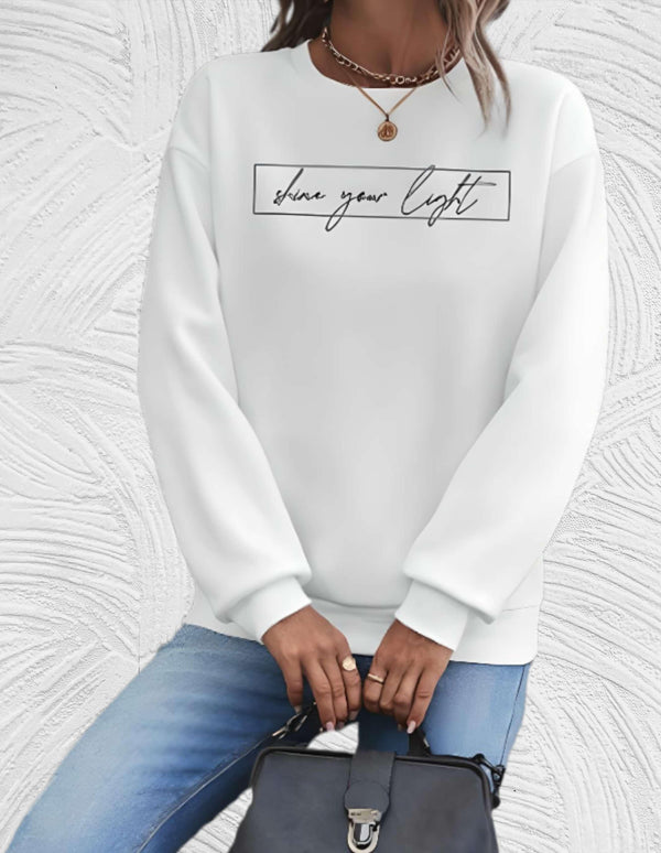 Sweatshirt oversize - 'éclaire ton chemin' pour femmes