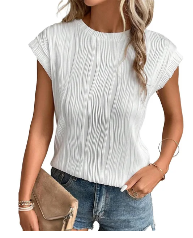 Top à plis chic - blouse élégante pour femmes