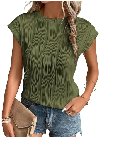 Top à plis chic - blouse élégante pour femmes