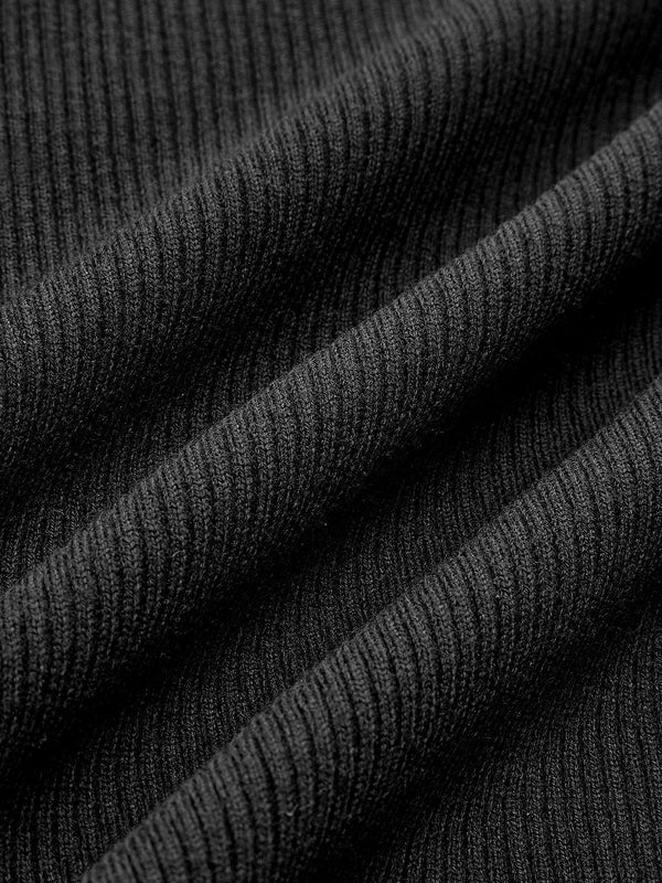 Top asymétrique tricoté - élégant haut décolleté