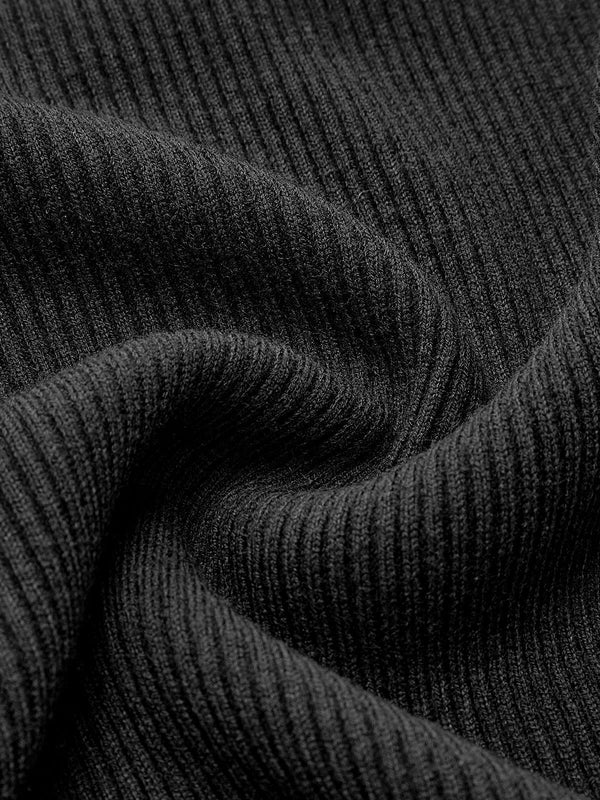 Top asymétrique tricoté - élégant haut décolleté