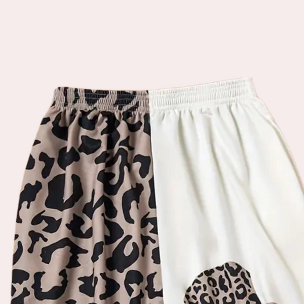 Pantalons de jogging femme imprimé léopard et bonhomme de neige - tenues décontractées amusantes pour la maison ou les sorties
