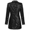 Veste blazer à sequins noirs - tenue élégante pour les soirées