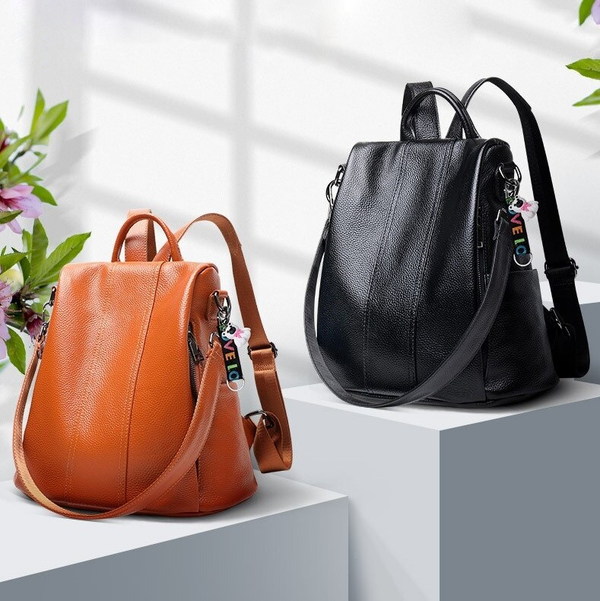 Sac à dos en similicuir (PU) pour femmes - élégant sac à dos anti-vol pour le quotidien, design chic, pratique et sécurisé