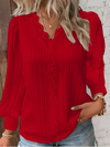 Blouse légère en chiffon féminin pour sorties décontractées - design plissé élégant pour un style versatile
