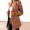 Blazer en tweed pour femme - veste de bureau élégante avec manches longues