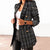 Blazer en tweed pour femme - veste de bureau élégante avec manches longues