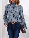 Blouse femme à manches longues avec col récupéré - élégante pour le bureau et toutes occasions