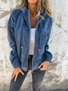 Veste en corduroy - veste zippée légère pour femmes