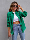 Veste en jean femme - couche décontractée avec détails effilochés pour un style polyvalent au quotidien