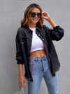 Veste en jean femme - couche décontractée avec détails effilochés pour un style polyvalent au quotidien