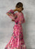 Robe maxi à imprimé floral pour femmes - élégante robe rose à manches longues pour vos sorties décontractées et soirées
