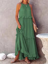 Robe maxi femme élégante au design volanté - robe d'été décontractée et stylée pour vos sorties