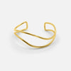 Bracelet jonc en or pour femmes - accessoire chic au style ouvert pour les soirées