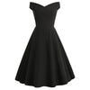 Robe midi a-line vintage off-shoulder pour femmes - élégante pour mariages et événements spéciaux