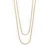 Collier u-shaped en acier titane chic - chaîne dorée superposée pour femmes