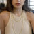 Collier u-shaped en acier titane chic - chaîne dorée superposée pour femmes
