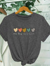 T-shirt femme avec motif cœur - vêtements décontractés doux pour un style quotidien