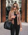 Veste en cuir de motard - manteau féminin au style audacieux
