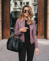 Veste en cuir de motard - manteau féminin au style audacieux
