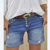 Shorts en denim déchirés pour femmes - shorts taille haute tendance