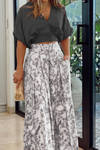 Ensemble 2 pièces : jupe maxi florale et top - allure décontractée pour l'été