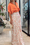 Ensemble 2 pièces : jupe maxi florale et top - allure décontractée pour l'été