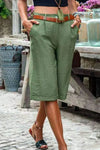 Shorts femme en lin - pantalons tailleur chic pour vos activités extérieures décontractées