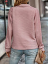 Sweat à capuche zippé pour femmes en rib doux - pull décontracté et stylé pour l’automne et le printemps