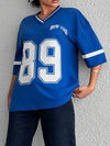 T-shirt oversized style varsity pour femme - coupe décontractée avec des détails sportifs pour un look casual au quotidien