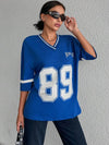 T-shirt oversized style varsity pour femme - coupe décontractée avec des détails sportifs pour un look casual au quotidien