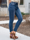 Jean skinny bleu - denim chic taille haute pour femmes