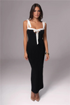 Robe maxi femme avec détail nœud - tenue d'été élégante pour les occasions spéciales