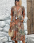 Robe décontractée en lin léger - design décontracté à col en v pour vos sorties d'été