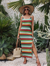 Robe maxi femme été décontractée - imprimé ethnique pour des journées plage et des garden parties