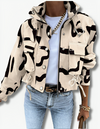 Veste biker - élégante veste utilitaire beige pour femmes