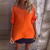 Blouse légère à col en v pour femmes - style décontracté chic pour les journées d'été